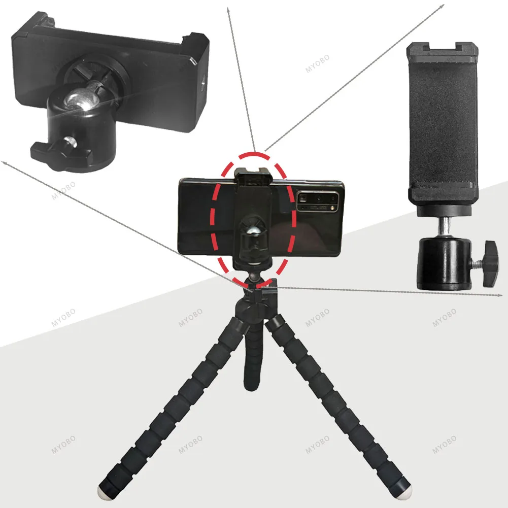 Flashlight Bracket Video Light Hot Shoe 1/4 Tripod Mount Adapter For Smart Phone DSLR DV Cameras