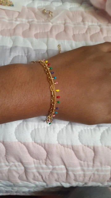 Enchanting blue hues Evil Eye Bead Bracelet for women's charm photo review