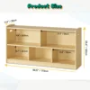 2-Tier Wood Montessori Cabinet for Kids,Toddler Room Book Shelves Toy Organizers and Storage,Small Book Shelf Storage for Baby 2