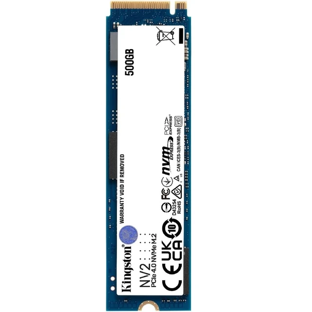  Kingston NV2 500G M.2 2280 NVMe Internal SSD, PCIe 4.0 Gen 4x4, Up to 3500 MB/s