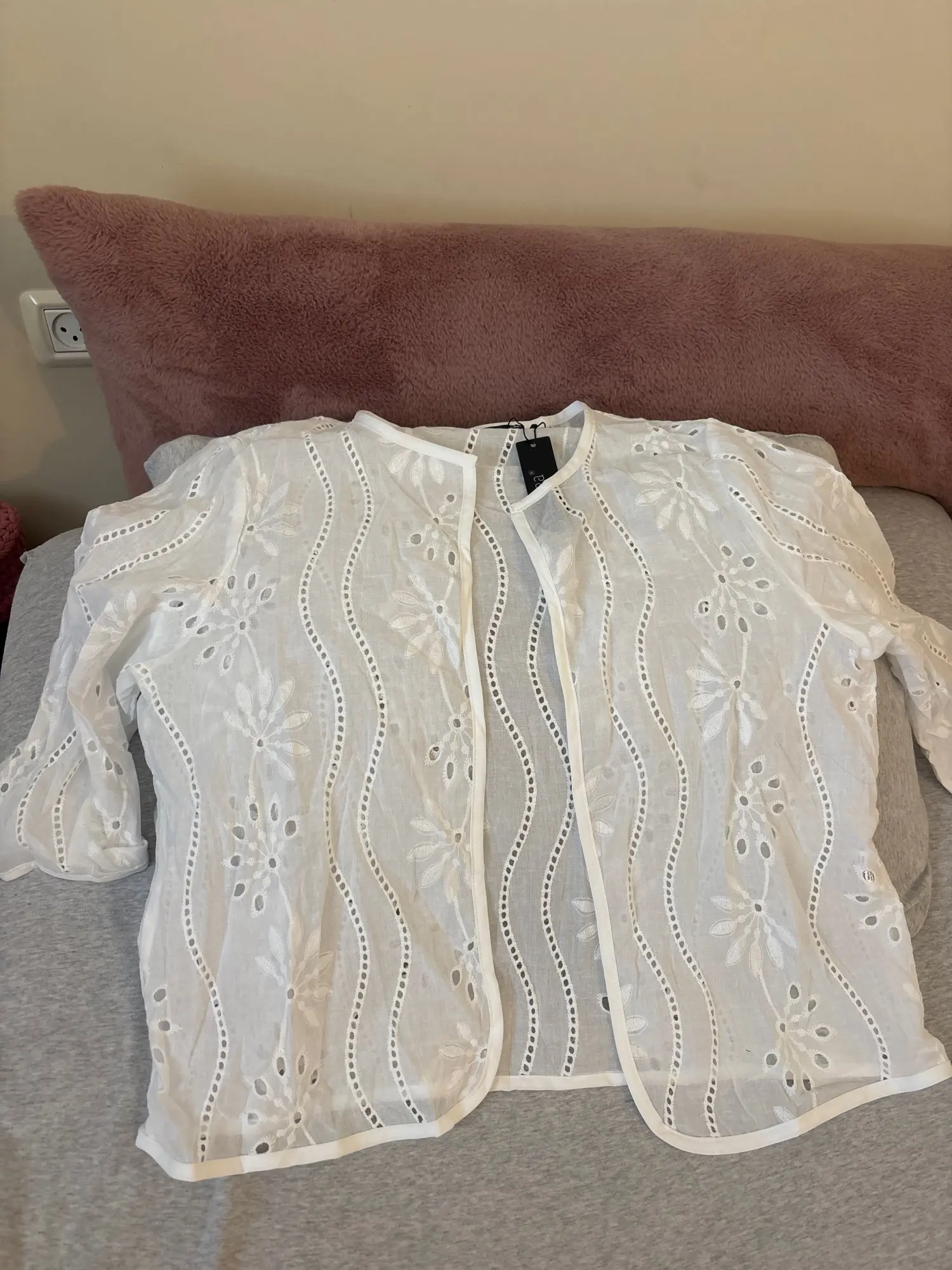 Elegant Hollow Out Embroidered Cardigan photo review