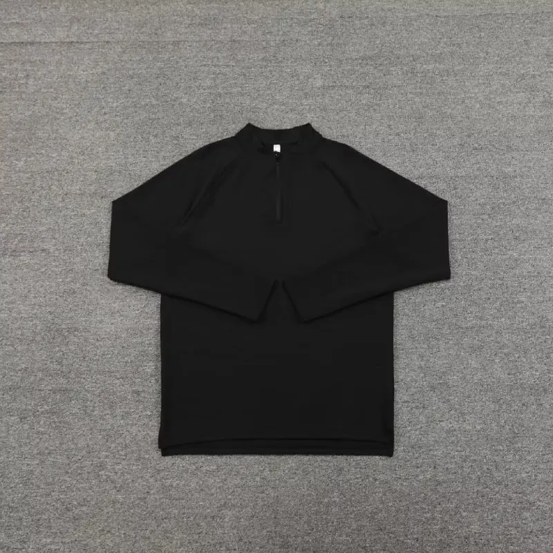 Football Training Black Tops Customize Name Autumn Winter Coach Soccer Long Sleeve Jacket Sports Uniform