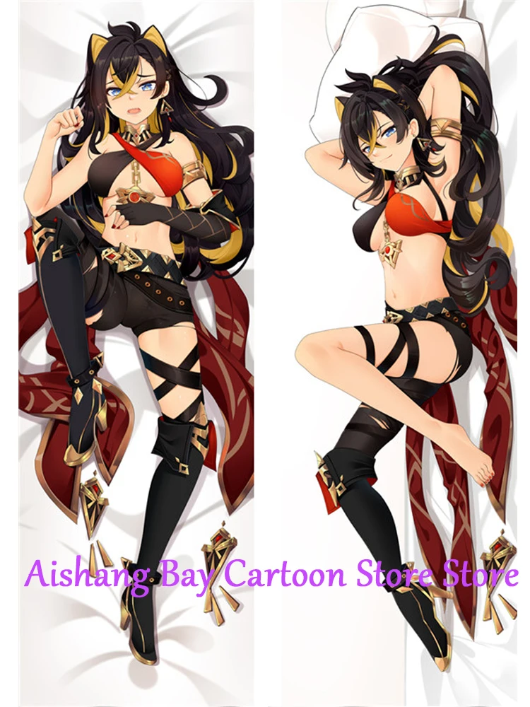 

Anime Dakimakura Pillow Genshin Dehya 2-Side Print Pillowcase Hugging Body Cushion Cover Otaku Waifu