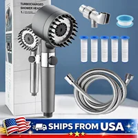 High Pressure Filtered Shower Head with Handheld 3 Spray Modes Anti Clog Nozzles Detachable Hose for Hard Water Bathroom