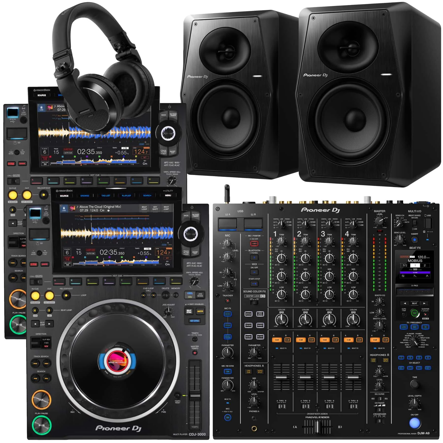 전문 4 채널 올인원 CDJ3000 + DJMA9 번들