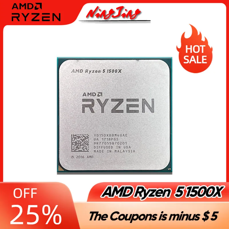 AMD Ryzen 5 1500X R5 1500X 3.5 GHz Quad Core Eight Core CPU Processor L3=16M 65W YD150XBBM4GAE Socket AM4|CPUs| - AliExpress