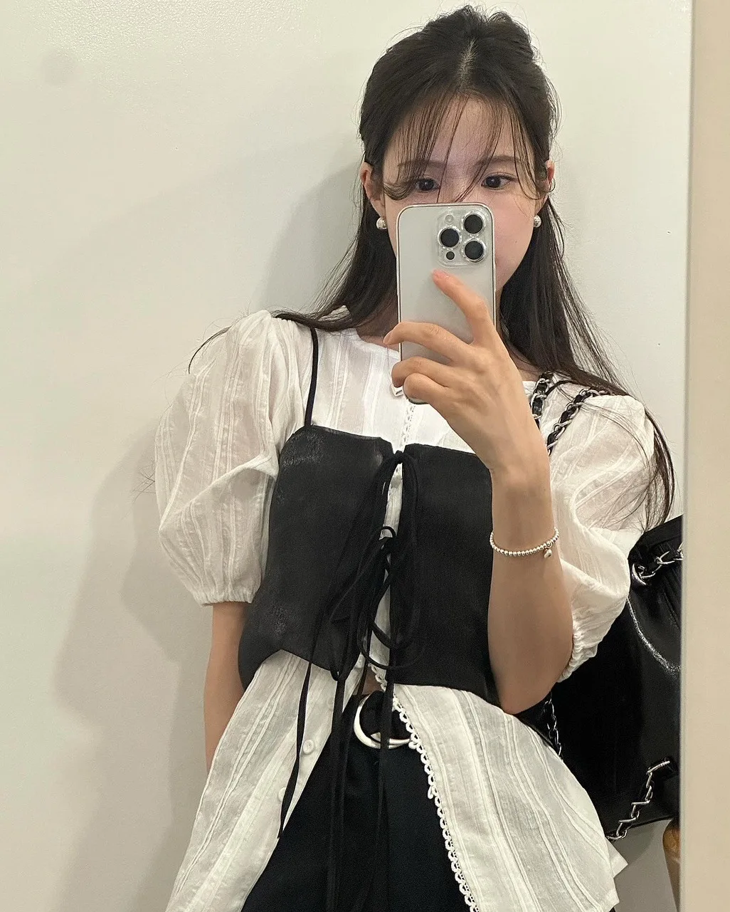 여성용 시크 니치 바디콘 스퀘어 넥 캐주얼 스파게티 스트랩 조끼, 레이어링 짧은 탱크 탑, 레이스업 활 타이 탑, 여름 패션