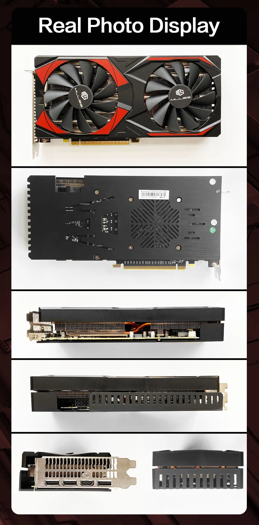 MLLSE RX 5600 XT 6GB Gaming-Grafikkarte 192bit GDDR6 8-Pin PCI-E 4.0 AMD Radeon Spiele-GPU RX 5600XT 6GB Desktop-Videokarte – Detail 9