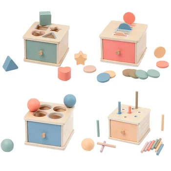 Wooden Montessori Coin Box 1