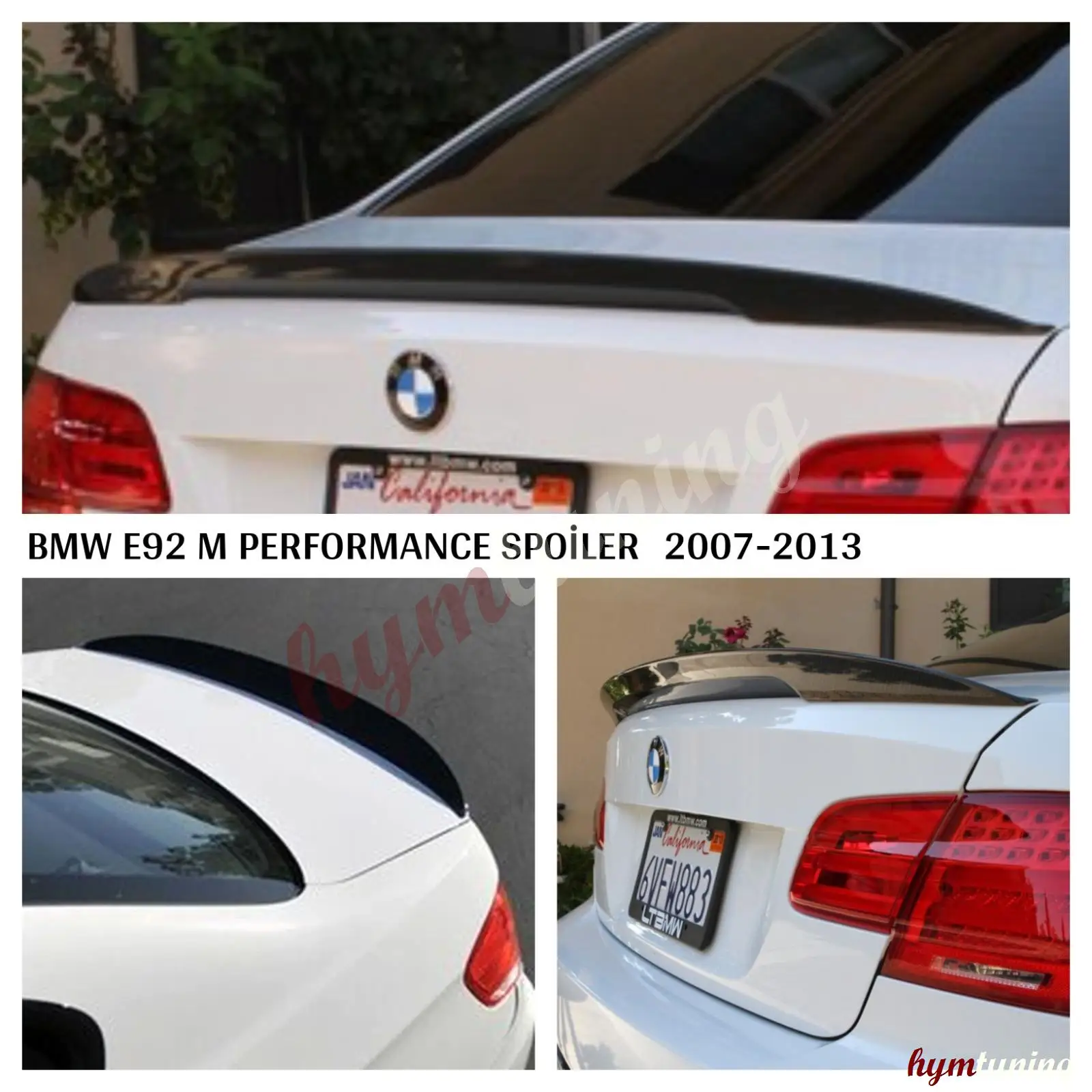 

Rear Trunk Spoiler For BMW 3 Series E92 Car Accessories, Back Wing Lip Style, 2006 2013, Matte Black Piano Black Painted