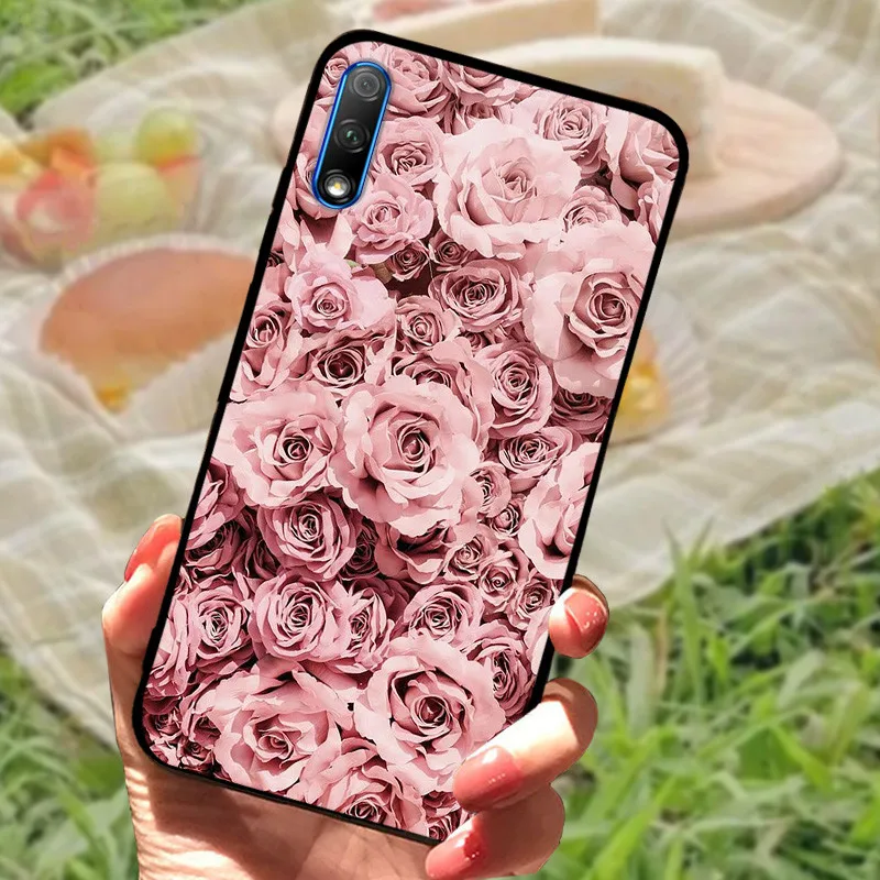 Elegant Marble Silicone Black Bumper Protective Case Cover