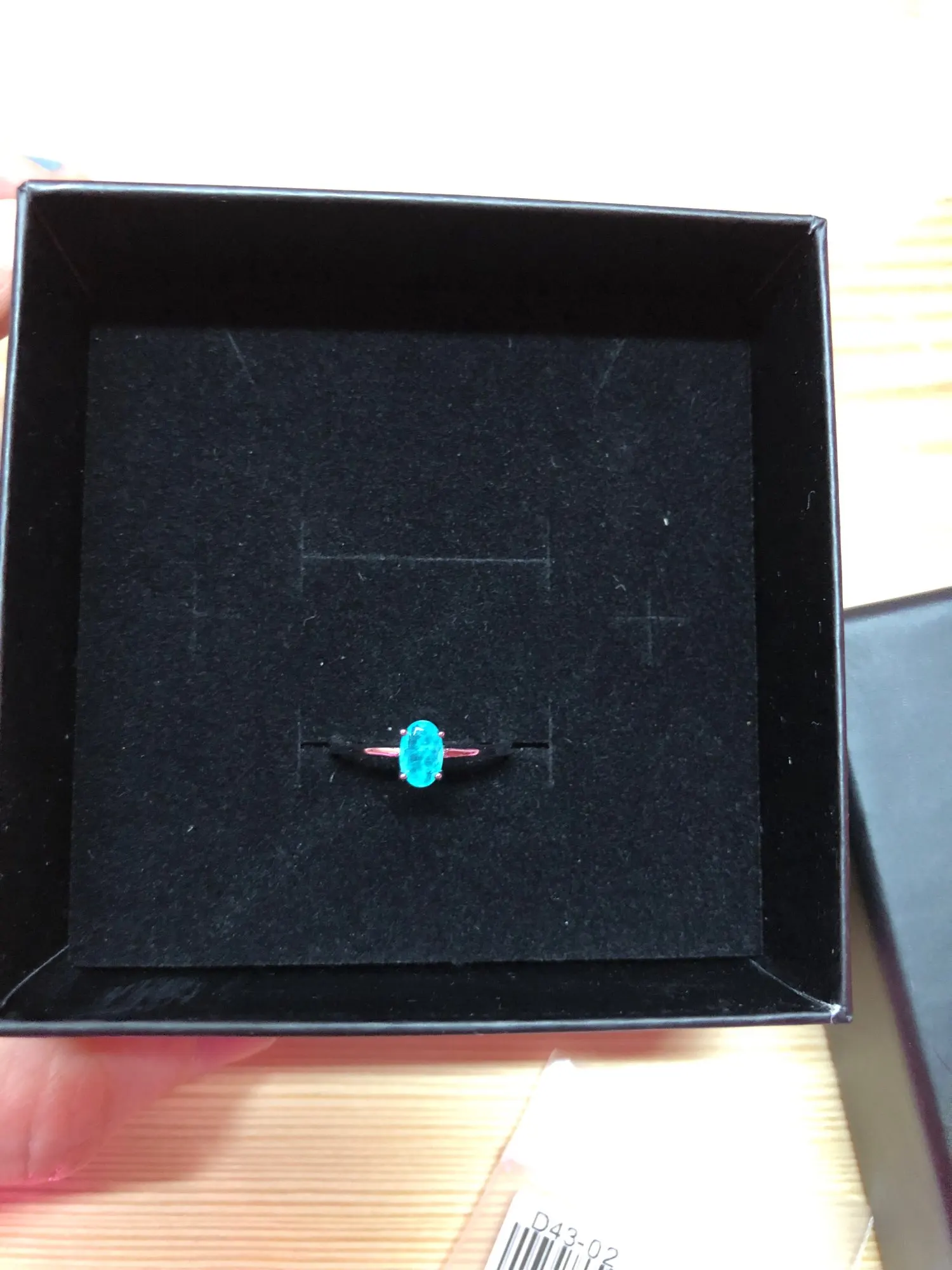 Silver tourmaline ring