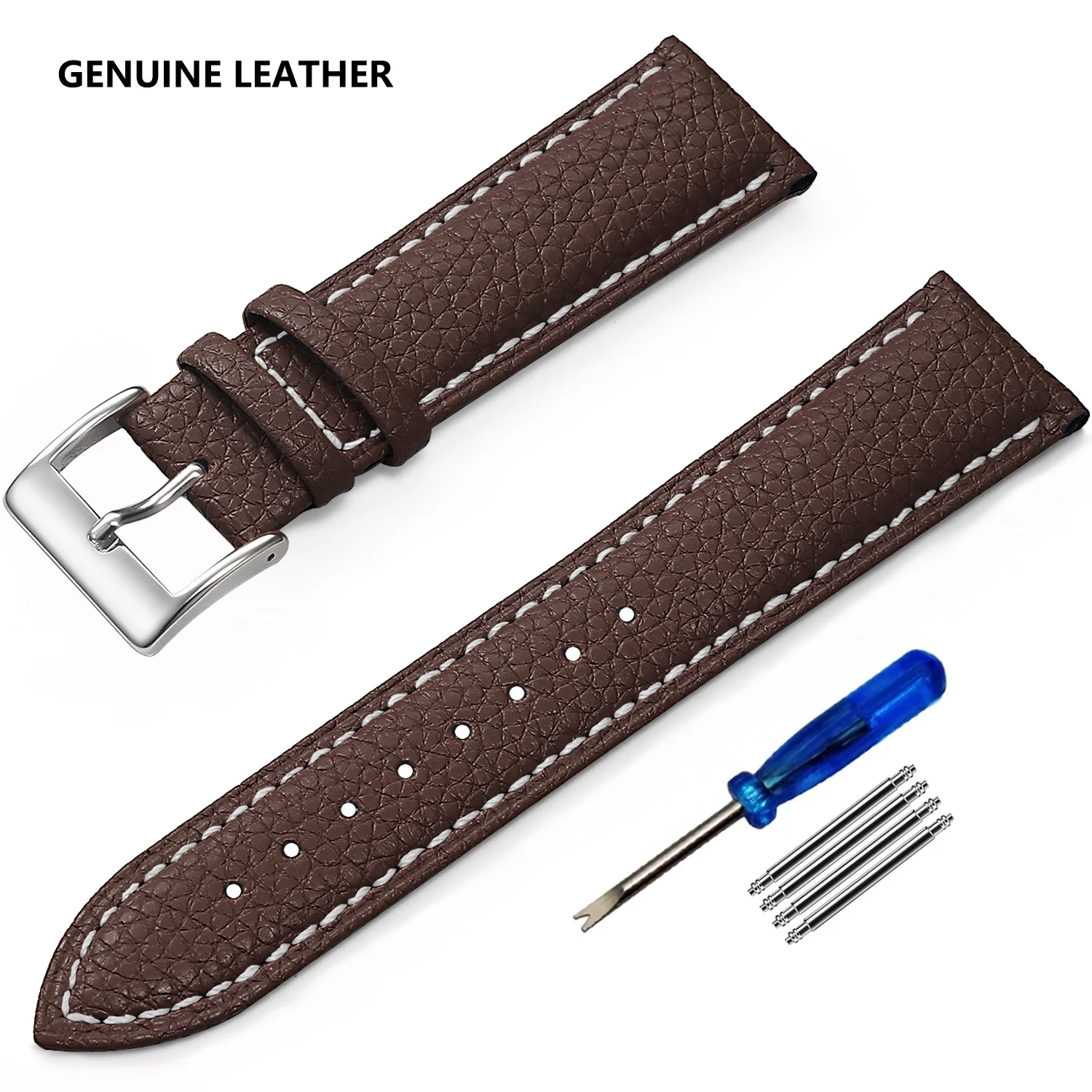 Luxurious Top Grain Leather Watch Straps - Premium Replacement Bands