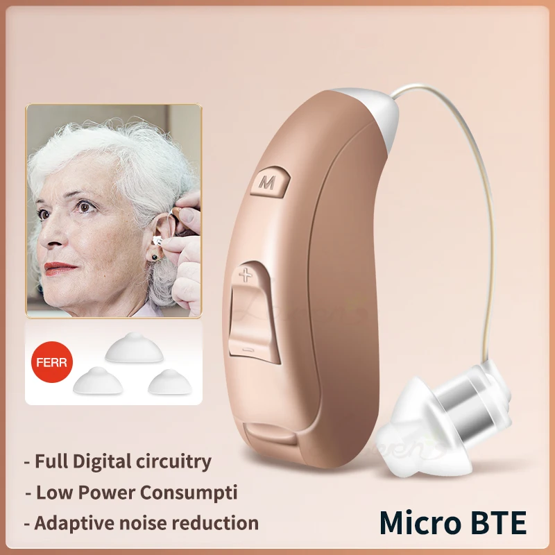 

Digital Hearing Aid BTE Hearing Aids For Deafness Elderly High Power Sound Amplifier Moderate to Severe Hearing Loss Audifonos