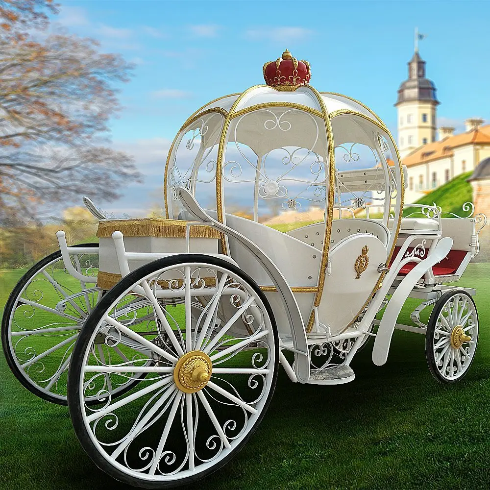 

Специальная транспортировка, Современная королевская Свадебная электрическая корзина для лошадей с тыквой Золушки