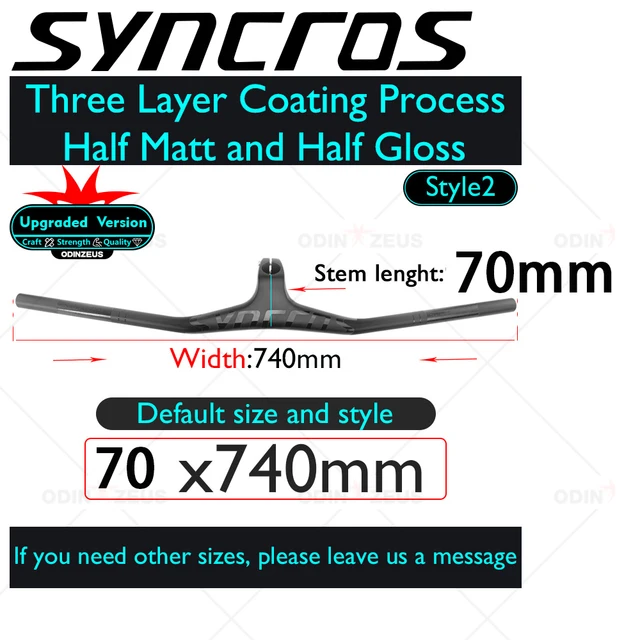 Syncros Fraser Ic Sl 17 Degrees 70 110mm 660 740mm Custom Carbon Fiber One Piece Integrated Mountain Bike Sl Handlebar 70 110mm Bicycle Handlebar Aliexpress