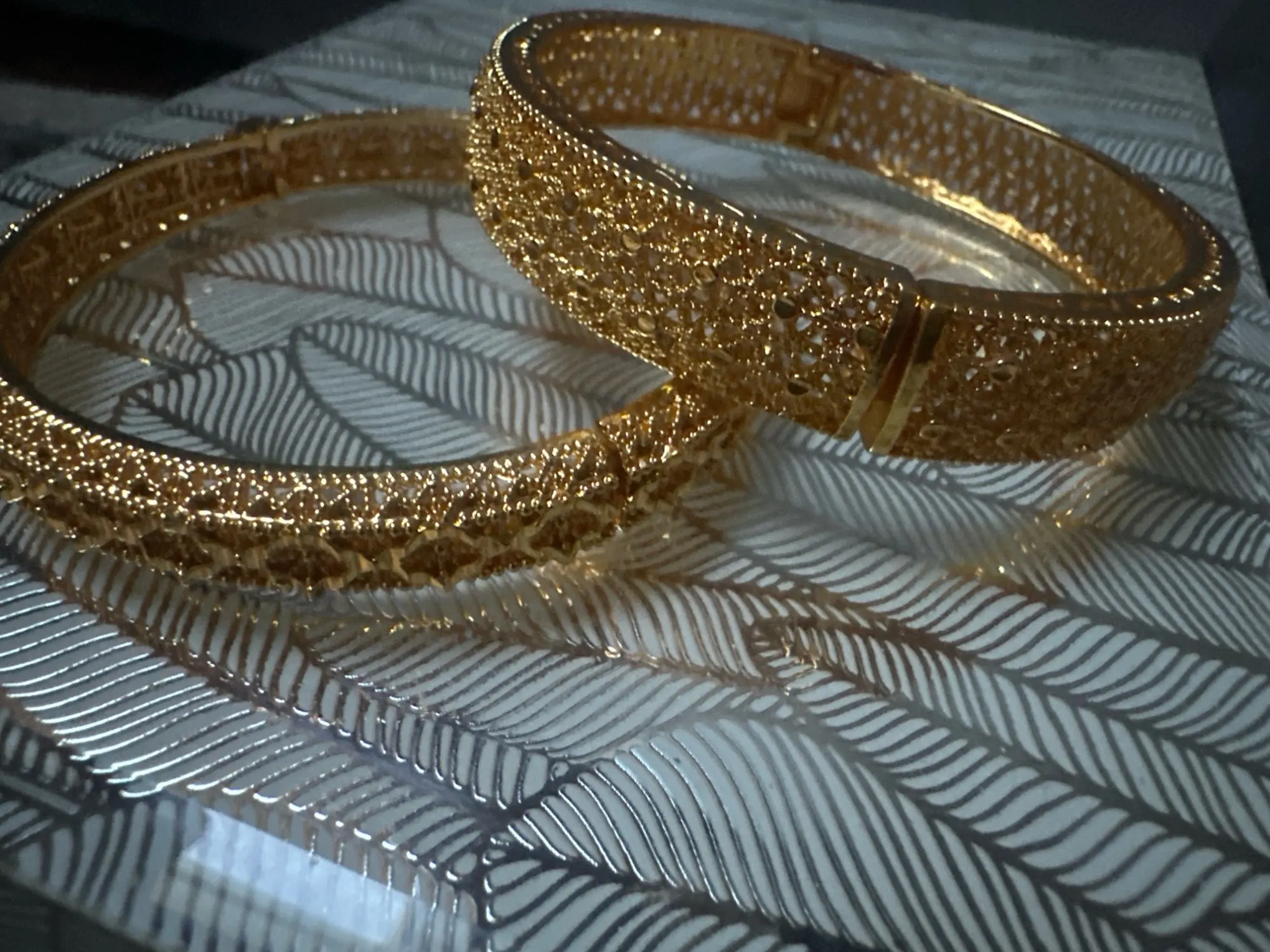 24K Dubai Gold Color Bangles for Women photo review