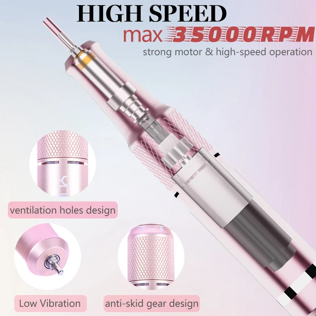35000RPM Rechargeable Nail Drill Manicure Machine  4