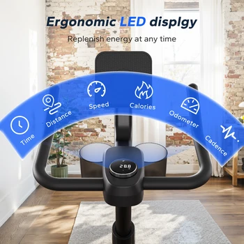 MERACH Exercise Bike Brake Pad/Magnetic Stationary Bike with Exclusive App Low Noise Indoor Cycling Bike with Fitness Courses B2 4