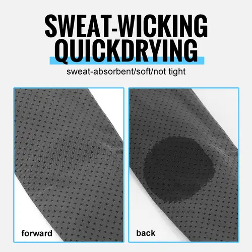 WRELS Fitness Headbands Ice Silk Workout Headband Cooling Forehead Wrap No-Slip Running Sweatband Moisture-wicking Hairband - Image 5