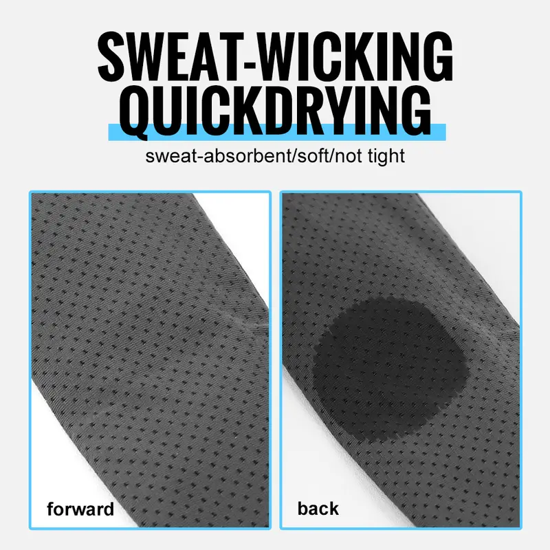WRELS Fitness Headbands Ice Silk Workout Headband Cooling Forehead Wrap No-Slip Running Sweatband Moisture-wicking Hairband - Image 5