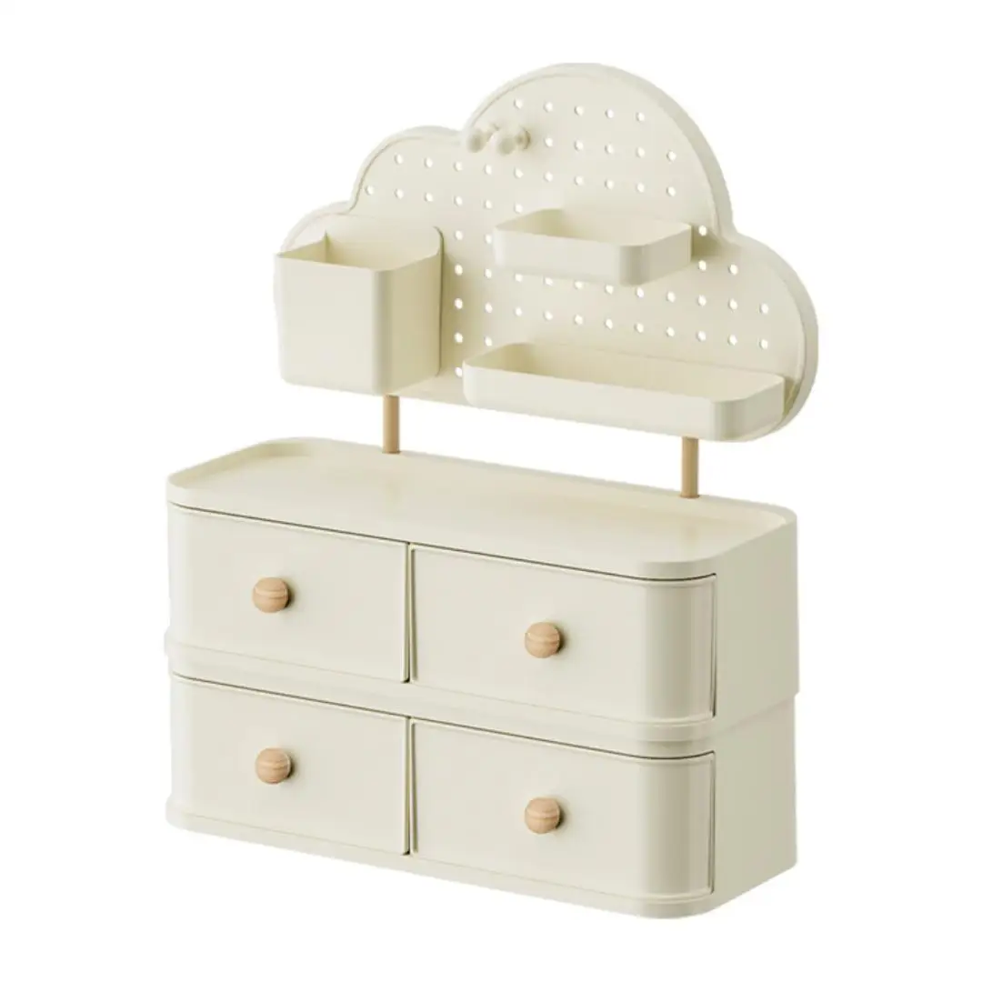 Cloud-Inspired Expandable Desk Organizer - Multi-Compartment Storage Solution for Home, Office, and More