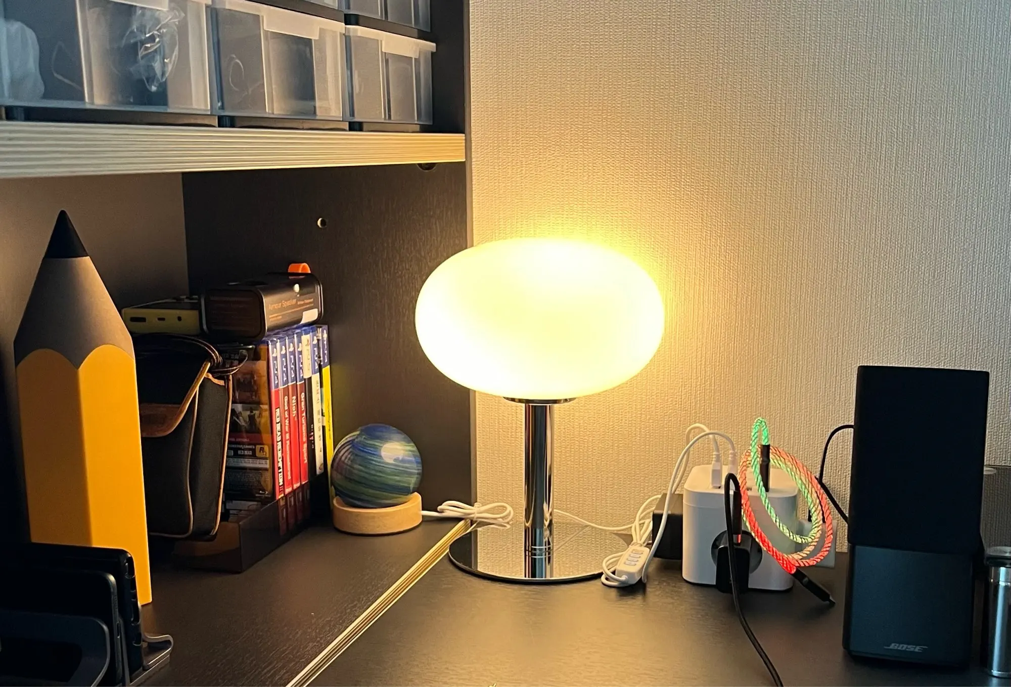 Lollipop Glow, Medieval Cream Glass Standing Lamp, Simple Atmosphere, Retro Design photo review