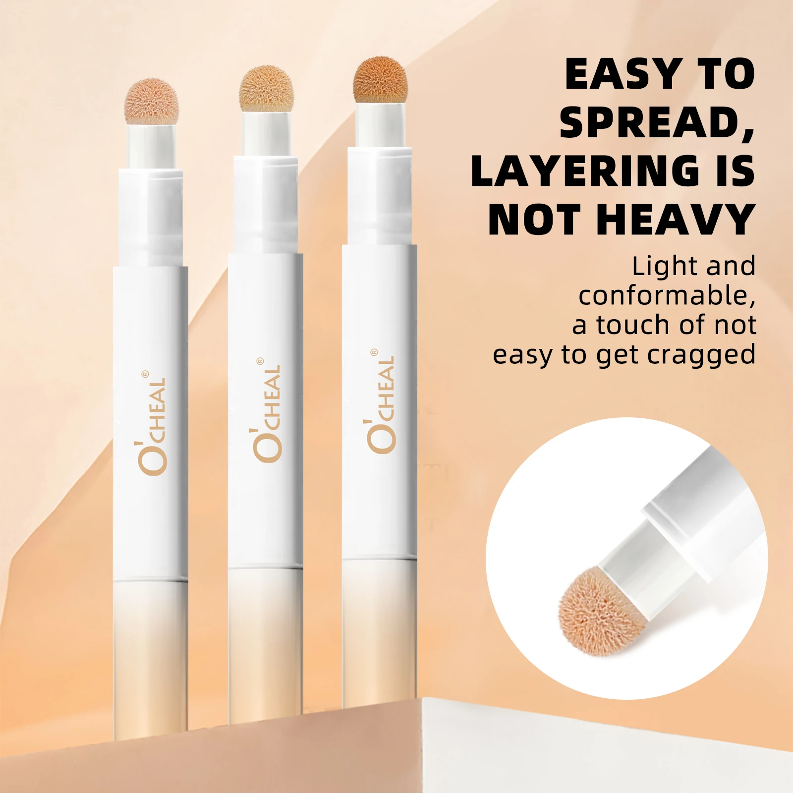 3 Color Face Foundation Concealer Pen Long Lasting Waterproof Corrector Contour Concealers Stick Cosmetic Makeup