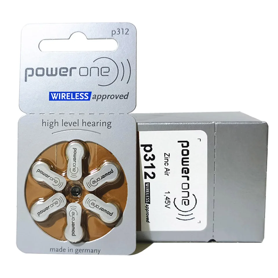 Power One 312 pile bouton pour l'appareil auditif chez Selva Online