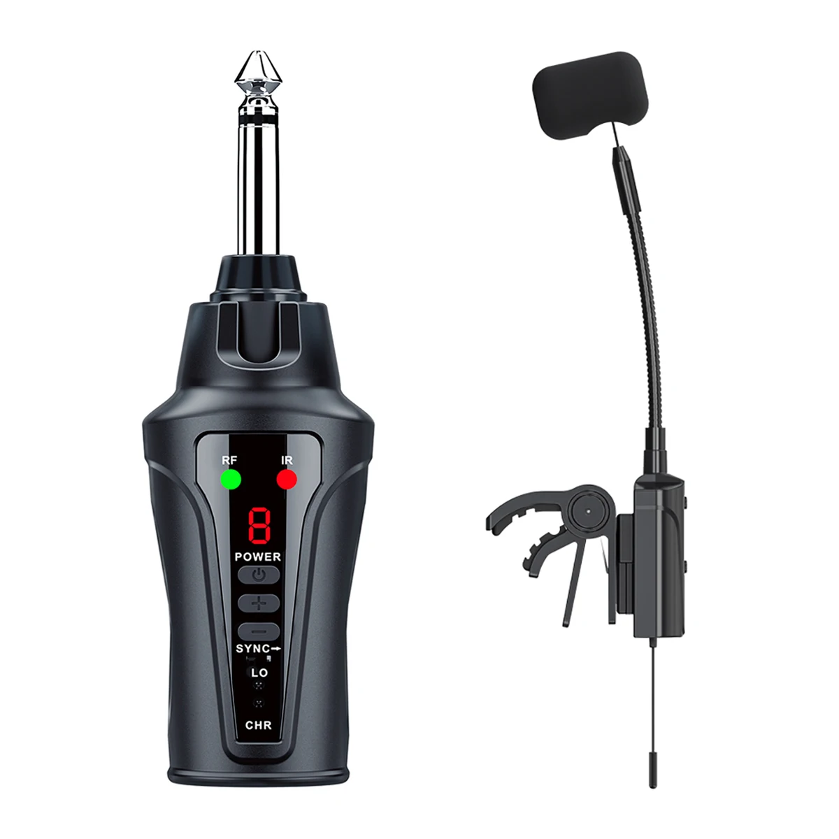Wireless Clarinet Microphone System UHF Condenser for Clarinetist Playing Studio Recording Stage Live Performance Acemic KT-5