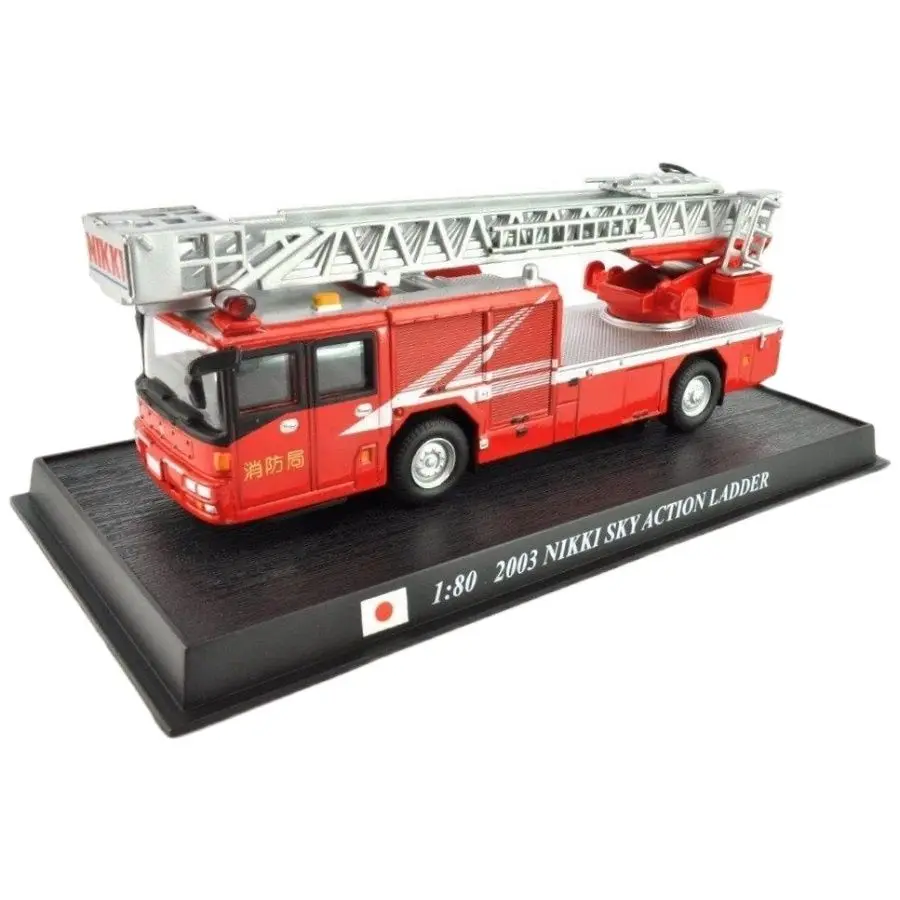 Del Prado, Nikki Sky Action Ladder Giappone 2003, Scala 1:80, Diecast In Miniatura, Collezione Di Camion Dei Pompieri Del Mondo Senza Fasciolo O Lingu