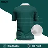 Retro POLO Shirt Men Summer Sports V-Neck T-shirt Street Trendy Short Sleeve 3D HD Print T-shirt 1