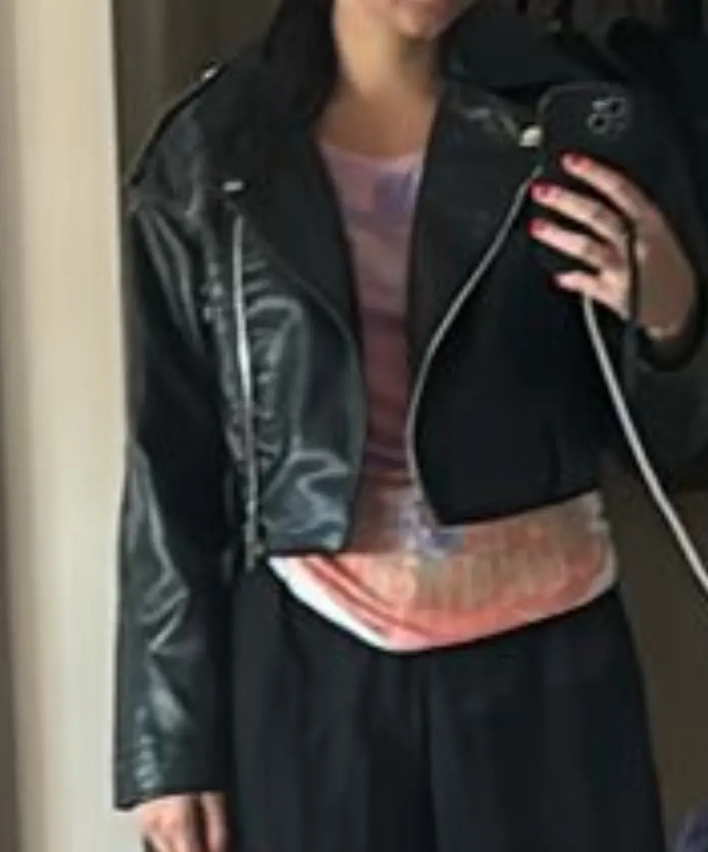 Ailegogo Faux Leather Short Jacket photo review