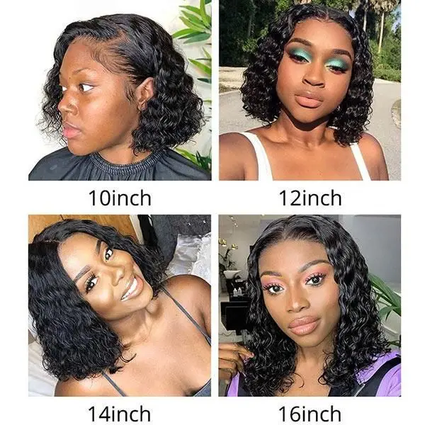 Curly Wig Lace Front Human Hair Wigs For Black Women Remy Brazilian 4X4 Closure Wig 13x4 Lace Front 150% Density BOB