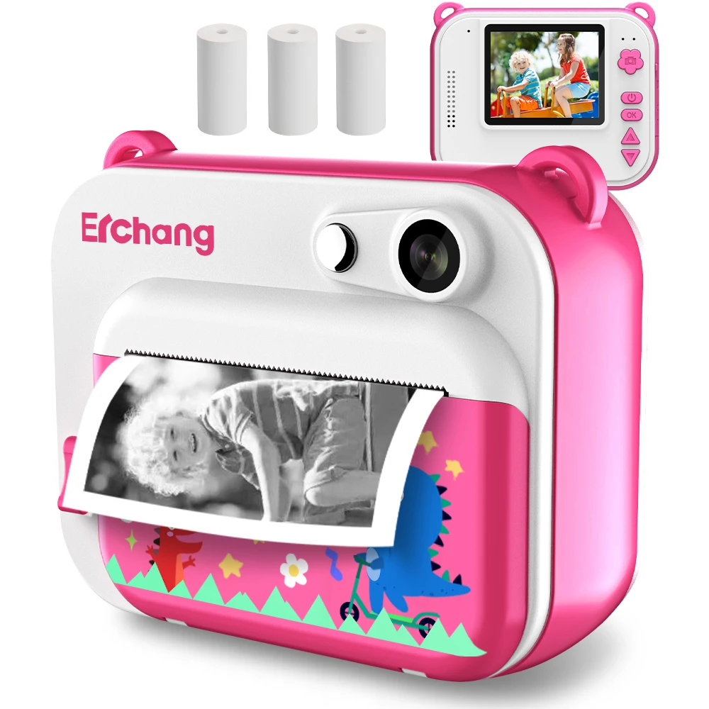 Appareil Photo Instantané avec Imprimante Thermique pour Enfant, Cadeau d'Anniversaire  pour Fille, 1080P - AliExpress
