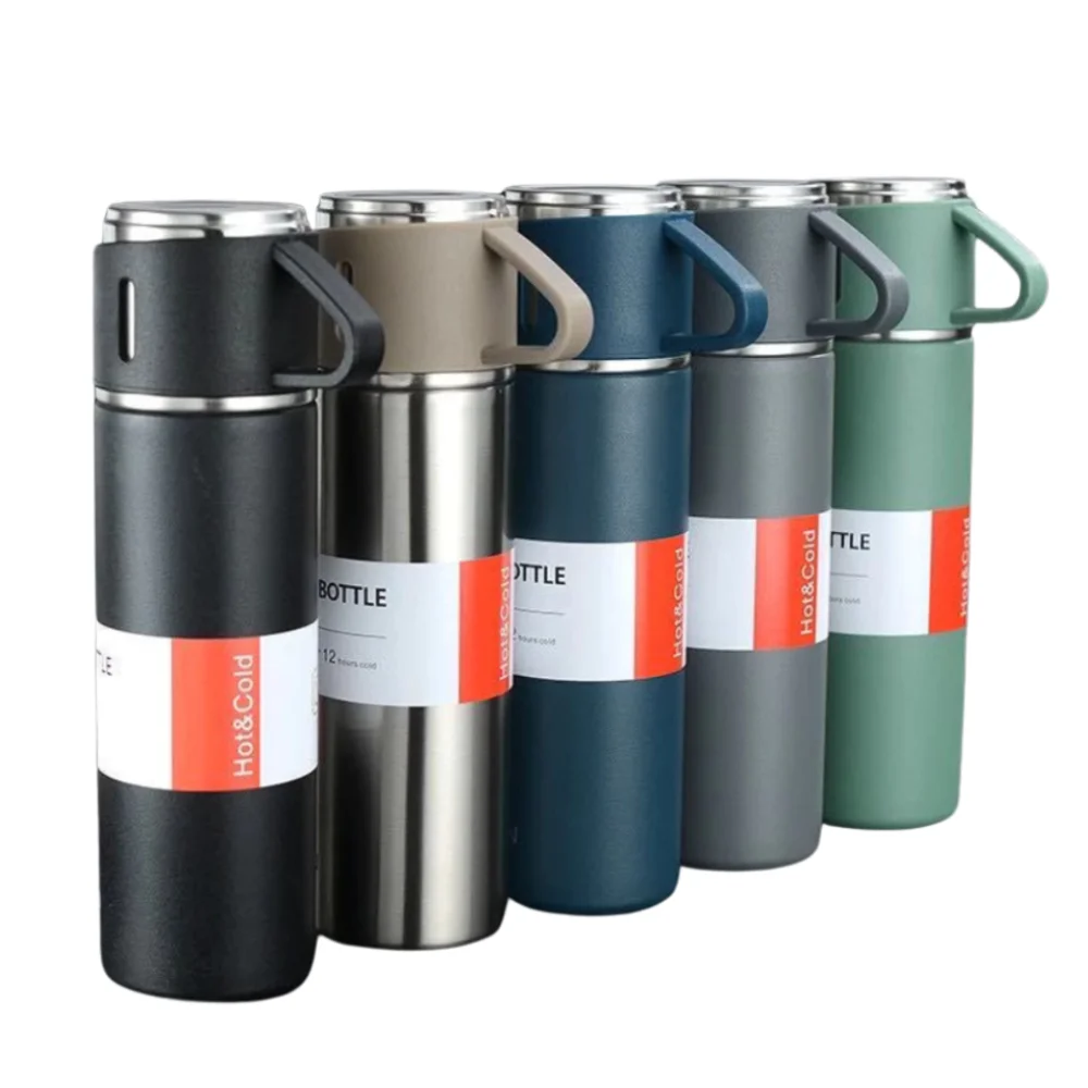 Garrafa De Café Premium Isolamento Térmica 500 mL com Xícara Copo 13