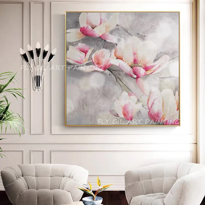 

100% чистый ручной Холст Картина маслом абстрактный современный холст настенное Искусство гостиная украшение красочный цветок картина 100%