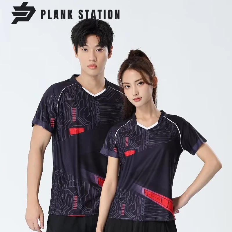 

Рубашка для бадминтона, теннисная футболка унисекс, мужская и женская спортивная одежда, быстросохнущая спортивная футболка с логотипом на заказ для бега, бега, велоспорта