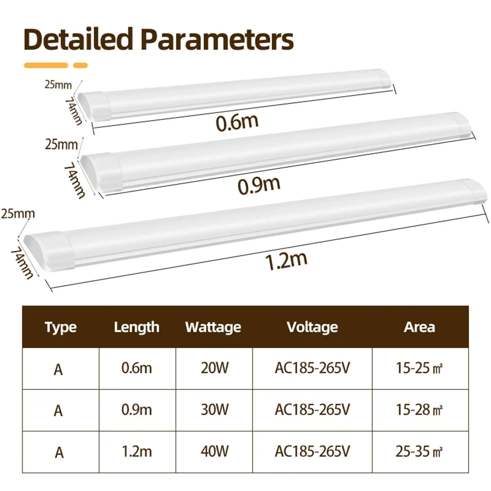 0,9 m 1,2 m LED-Röhrenbefestigung, Plug-and-Play, superhelle Röhrenleiste mit Stecker für Zuhause, Geschäft, Büro ‌ Unter dem Schrankleuchte Garag – Detail 1