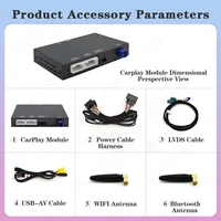 Wireless CarPlay Android Auto Decoder For Mercedes Benz GLC CLA GLA C Class W205 NTG5.0 2015 2016 2017 2018 Mirror Link Module 6
