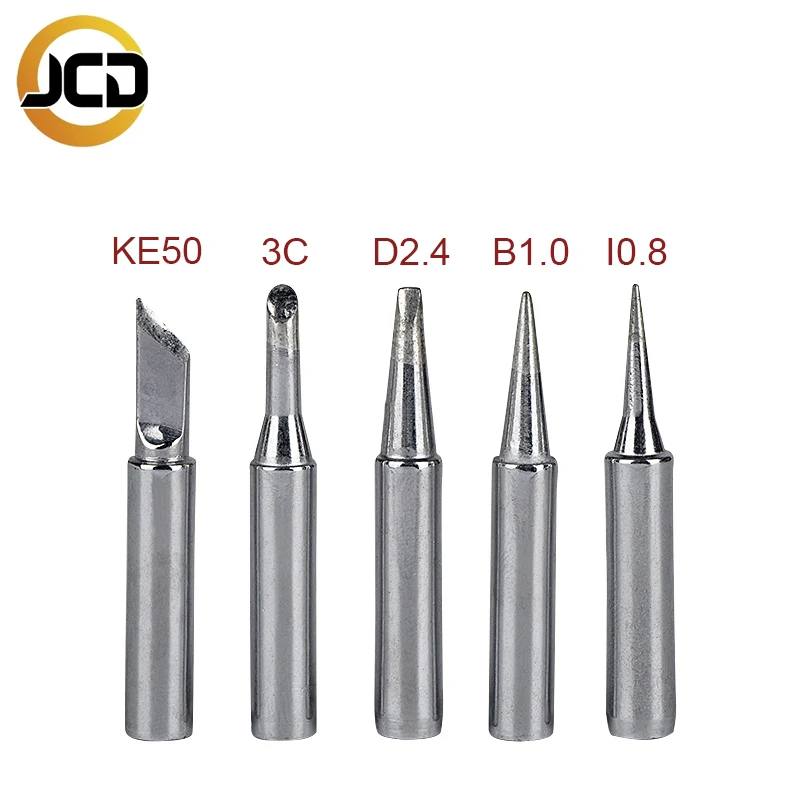 Soldering Iron Tips 5PCS/Lot Lead-Free 900M Silver Black Copper Electric Soldering Iron Head For 908S 908 8898 soldering iron solder iron kit soldering iron tips