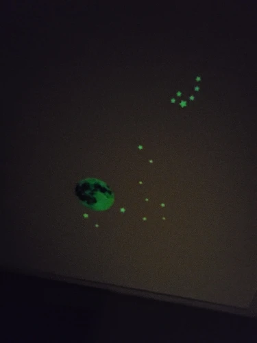 Glow in the Dark Moon and Stars Wall Stickers photo review