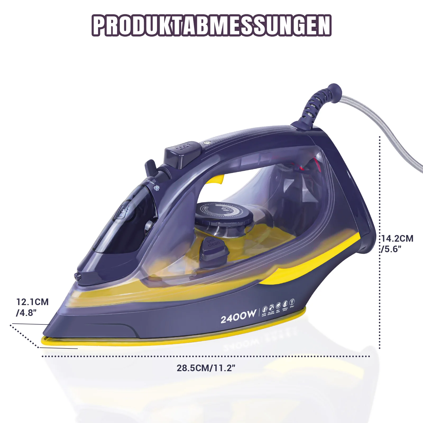 Elektro-Dampfbügeleisen 2400W mit 350 ml Wassertank kaufen