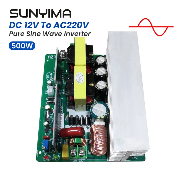 500W Pure Sine Wave Inverter, DC 12 Volt to 220 Volt AC