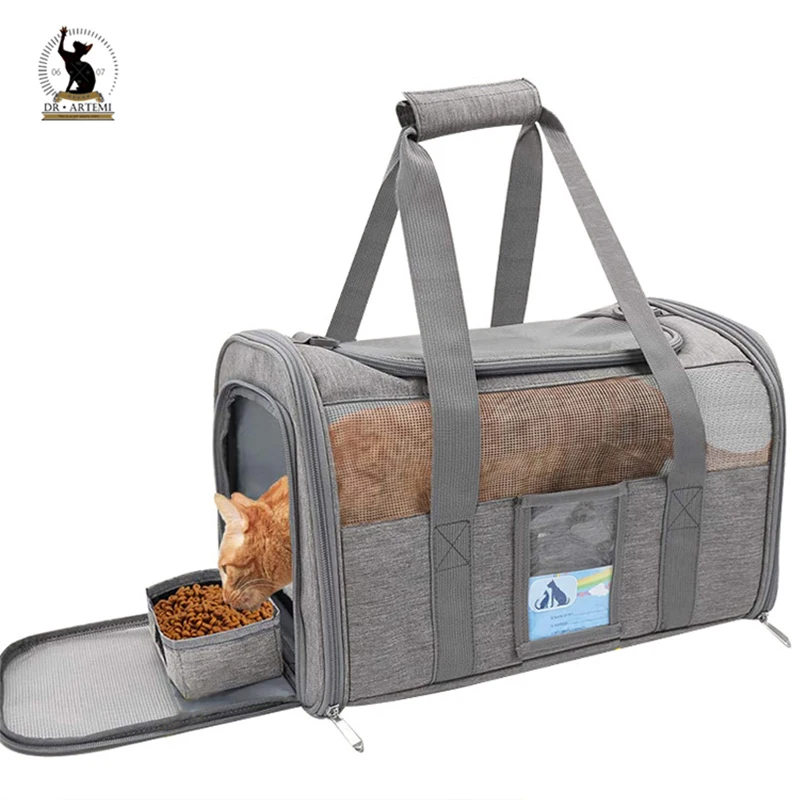 

Pet Cat Dog Carrier Car Airline Approved for Small Medium Puppy Kitten Cat Carriers Cats Travel Bags