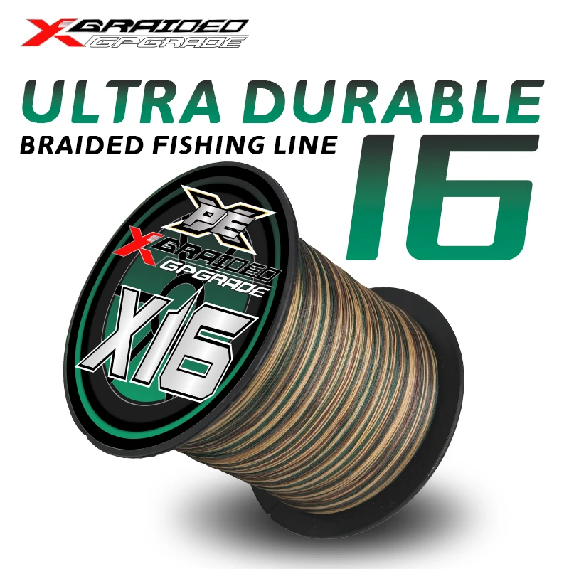 Ligne YGK G-SOUL X16 PE tressée 300M/500M super résistante pour carpe et truite