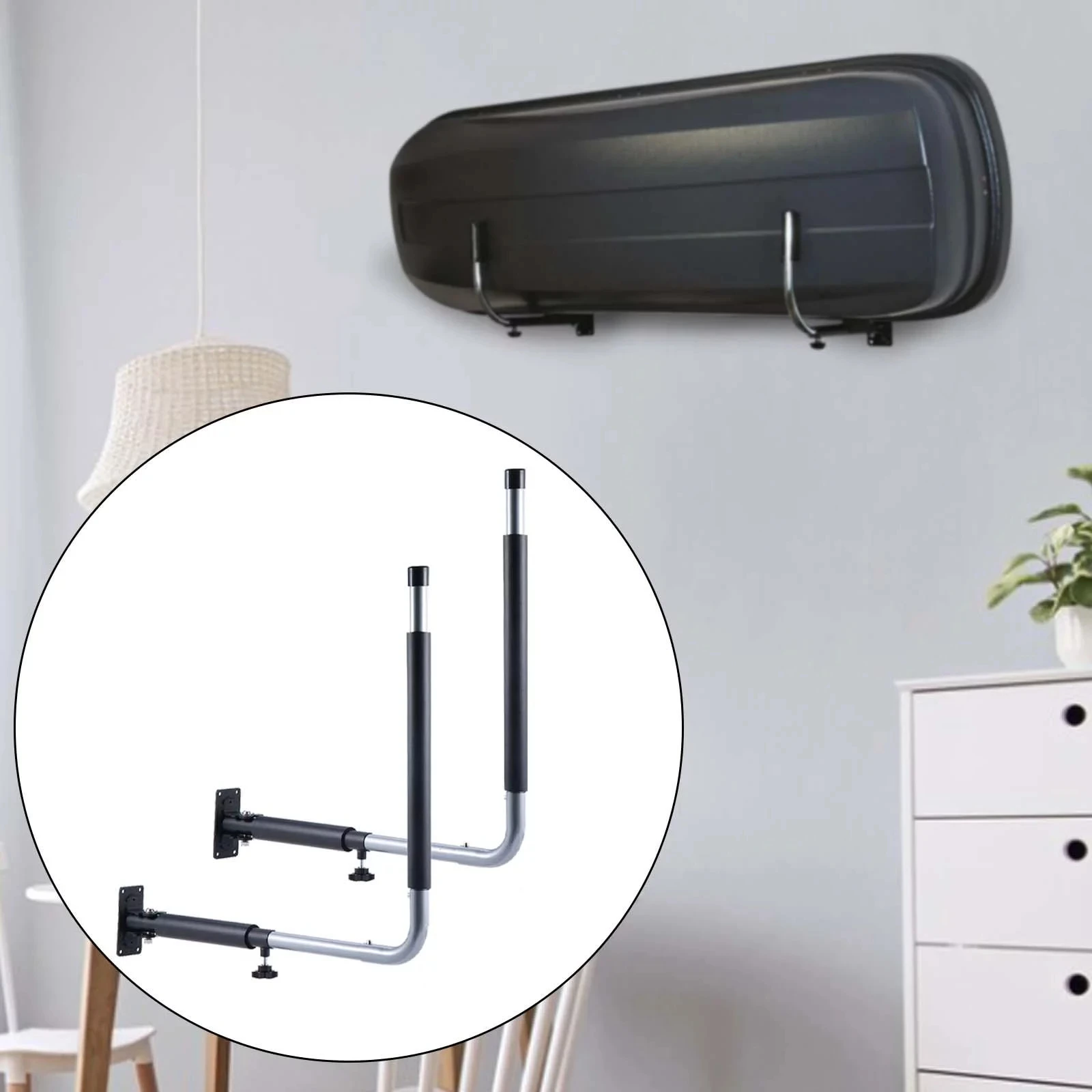 Car Exterior Parts Car Roof Luggage Side Wall Storage Rack Wall Mounted Bracket 75 kg Load Capacity For Surfboards Kayaks