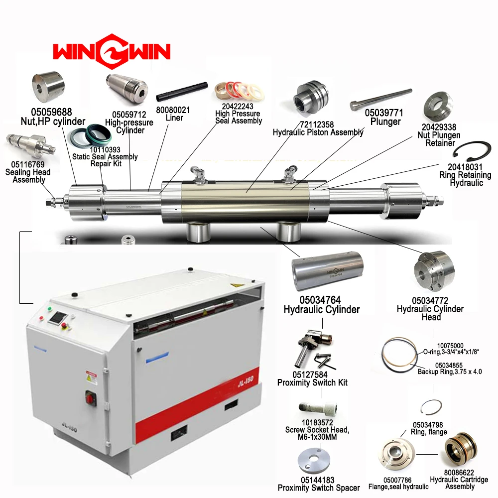 

Waterjet Spare Parts Hydraulic Pump Parts Backup Ring 05034855 3.75 x 4.0 60K Water jet Intensifier Parts