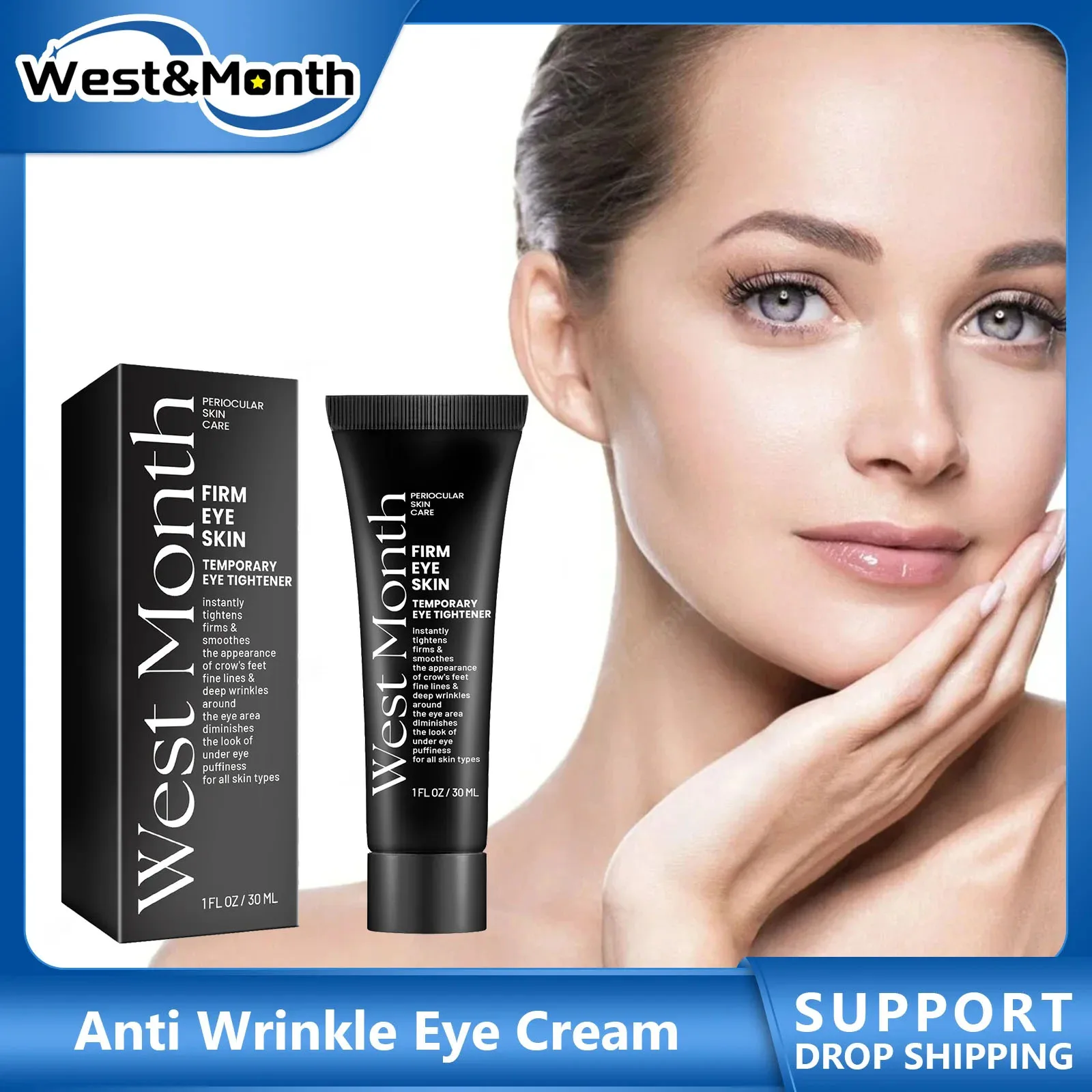 Anti Wrinkle Eye Cream Reduce Eye Bags Puffiness Firming Lifting Fine Lines Moisturizing Brightening Dark Circle Corrector Cream