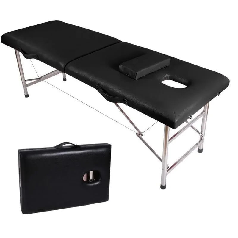 سرير تدليك محمول: طاولات تدليك قابلة للطي مع وسادة...